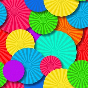 paper umbrellas in bright colors 2