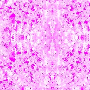 Psychedelic Tropics: Vibrant Kaleidoscope of Symmetrical Fractals for Bohemian Beachwear - Hot Pink