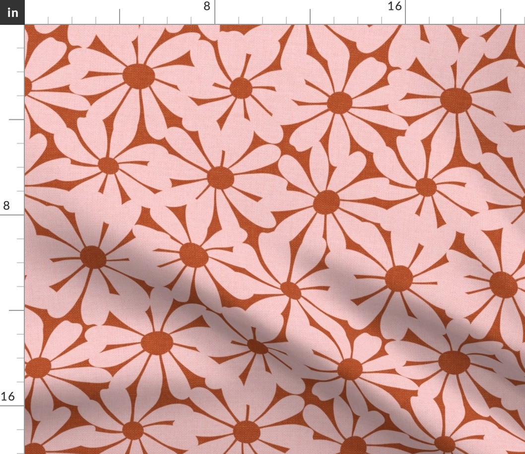 Daisies Overlapping (L), Sweet Orange {textured}
