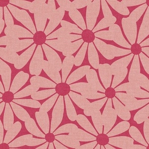 Daisies Overlapping (L), Petal Pink {textured}