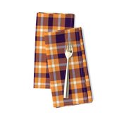 Orange and Dark Purple Plaid