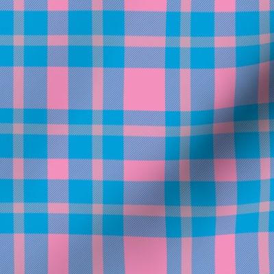 Modern Pink and Blue Plaid for Girls