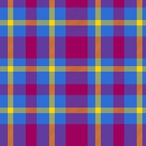 Fun Colorful and Bold Pink Yellow and Blue Plaid