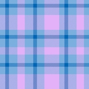 Blue and Violet Pink Plaid