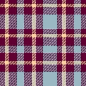 Modern blue and red plaid
