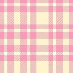 Cute Girly Pink and Yellow Plaid