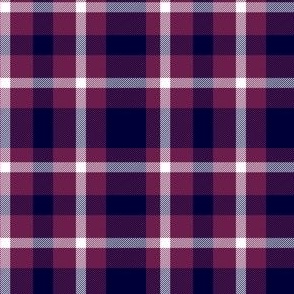 Dark blue and red plaid