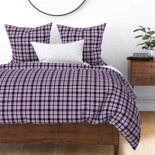 Violet purple and green plaid grid