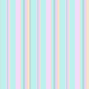 (M) Jewel Tone, Pastel Party Wall Stripe
