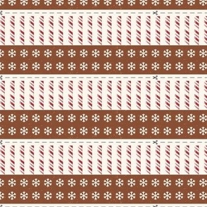 2.5 Inch Gingerbread Snowflakes or Candy Cane Holiday Quilt Binding