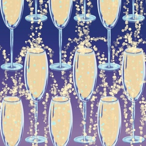Champagne Glasses and Bubbles
