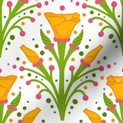 California Poppies 8” repeat