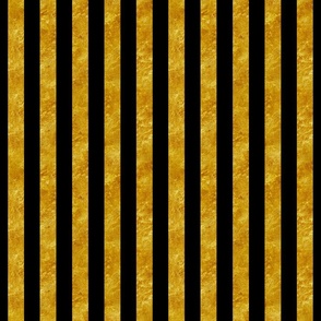 Antique Gold Stripe on black - small - faux gilded effect thin stripe 