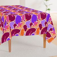 POP Party wall design in pinks, oranges, and purples - small pattern