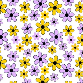 Pink Yellow Bee Floral 