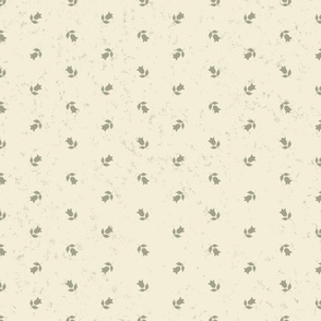 Petite Bloom Melody in Ivory and Sage - Medium Version