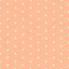Petite Bloom Melody in Peach Fuzz Pantone Color of the Year and Ivory - Medium Version