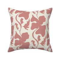 Surreal poppy flower melting wavy stripe / upholstery modern / bold wallpaper / rose quartz pink off white