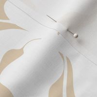 Surreal poppy flower melting wavy stripe / upholstery modern / bold wallpaper / nude beige white