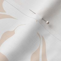 Surreal poppy flower melting wavy stripe / upholstery modern / bold wallpaper / nude beige white