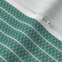Medium Verdigris and mint diamond pinstripe geometric with textured background