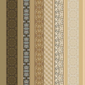 beige striped ornament ethnic decor decoration wallpaper