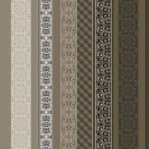 beige gray striped ornament ethnic decor decoration wallpaper 