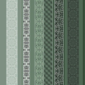 gray green striped ornament ethnic decor decoration wallpaper