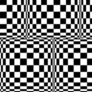 pillow illusion square black and white small scale