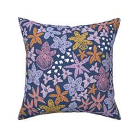 Orchid Superbloom on Navy Blue (large print)