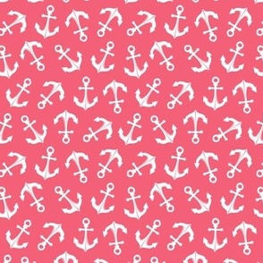 4x4.3 White anchors on pink