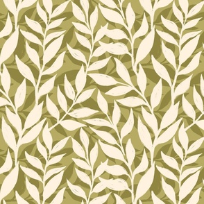 Abstract Leaves - Yellow Green Background