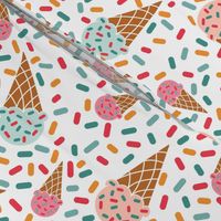 Summer chill ice cream print (White) - medium 