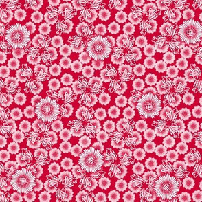 floral_paper_-_red