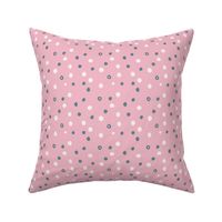 Fun Dots and Messy Circles  -pink, teal | SKU 2404141383 | multicolor polka dot|  small