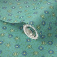 floral paper - blue_green