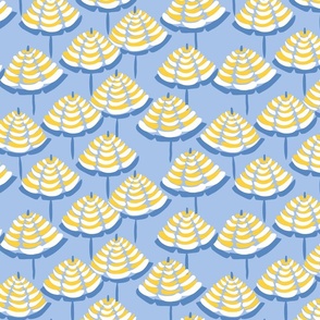 beach umbrellas/yellow and blue/medium