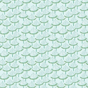 beach umbrellas/mint and green/small