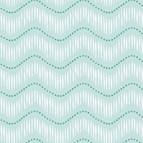 summer waves/mint and green