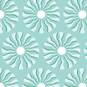 retro sunshine/mint and green/large