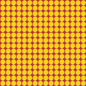 Retro yellow and red circles