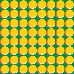 Retro yellow and green circles