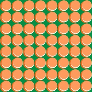 Retro peach and green circles