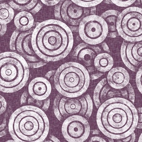 Scattered Bullseye Polkadots_Purple_April Dreams Collection 