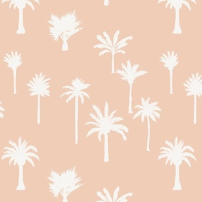 Large - Palm Tree Hill - Solid - Peach