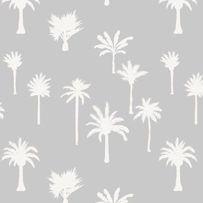 Large - Palm Tree Hill - Solid - Silver