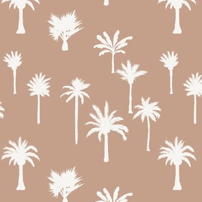 Large - Palm Tree Hill  - Solid - Tan