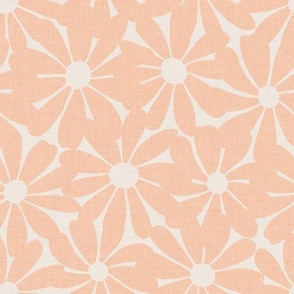 Daisies Overlapping (L), Pale Peach {textured}