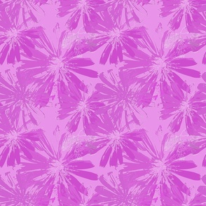 Monochrome retro floral pattern. Pink flowers on a light pink background.