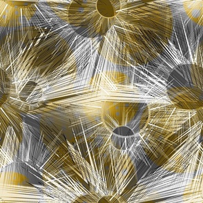 Grey, white, mustard pattern. Abstract geometric pattern.